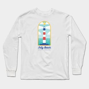 Folly Beach Morris Island Lighthouse Tourist Souvenir Long Sleeve T-Shirt